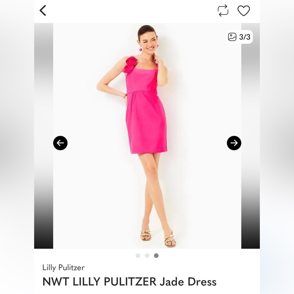 Lilly Pulitzer Fuchsia Jade Dress size 8 fuschia pink new with tags never worn